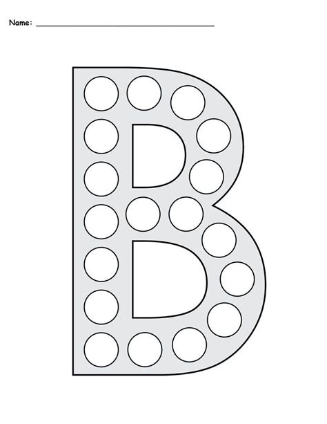 Letter B Do A Dot Printables Uppercase And Lowercase Letter B
