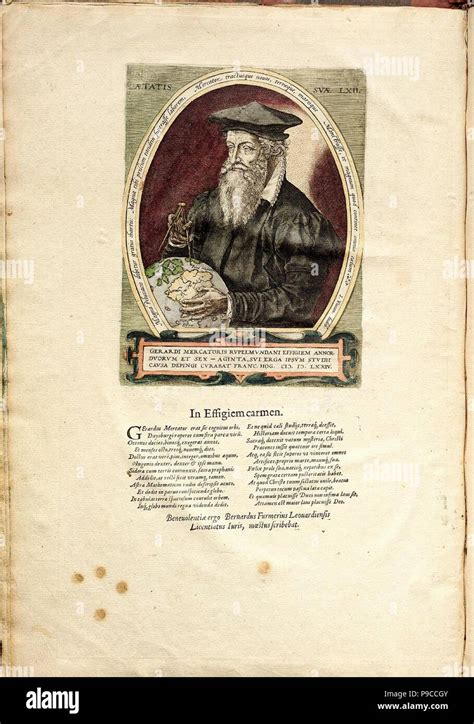 Retrato De Gerardus Mercator 1512 1594 De 62 Años De Edad Museo