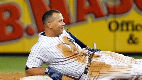 Alex Rodriguez Strikes A Sexy Pose On Second Base