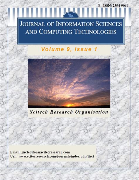 The editor has not yet provided this information. Journal of Information Sciences and Computing Technologies
