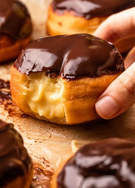 Boston Cream Doughnuts Baker By Nature Homemade Donuts Homemade Donuts Recipe Doughnut