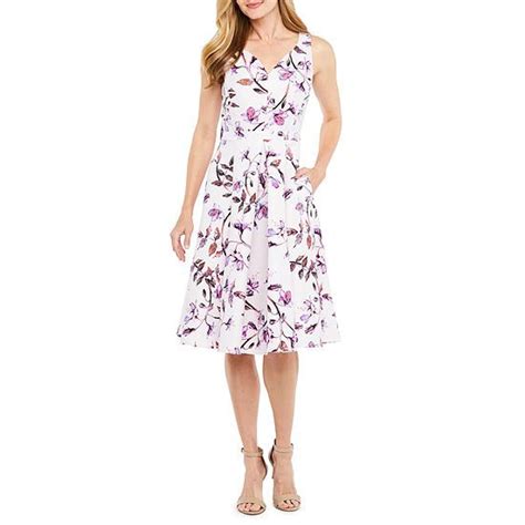 Danny And Nicole Sleeveless Floral Fit And Flare Dress Jcpenney Floral
