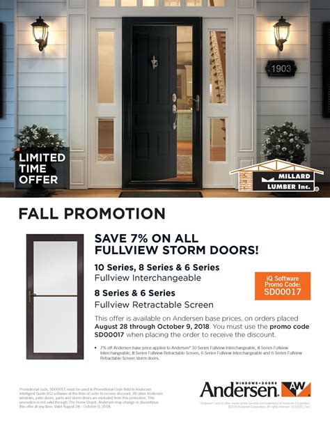 Andersen Storm Door Sale More Than Lumber Millard Lumber