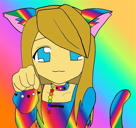 Rainbow Neko Me By Xlady Of The Shadowx On Deviantart