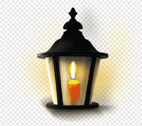 Lighted Black Candle Lantern Illustration Light Fixture Oil Lamp