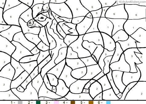 A lot of printable coloring pages can be available on just a couple of clicks on our website. Animal_color_by_number color-by-number-horse coloring ...