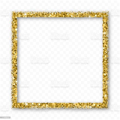 Gold Glitter Frame With Bland Shadows Stock Illustration Download