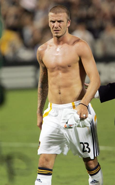 David Beckham Showed Off His Chest During A Game With La Galaxy In