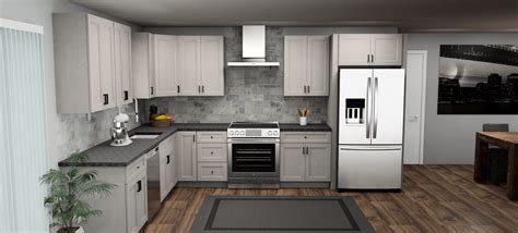 Fabuwood Allure Onyx Horizon 10 X 13 L Shaped Kitchen Cabinets