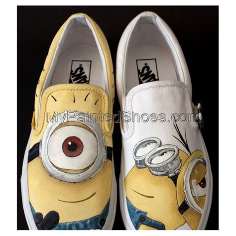 Minion Shoes Hand Painted Despicable Me Shoes Slip On Painted Ca