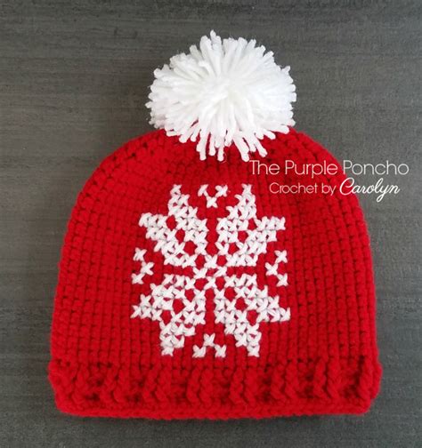 80 aug 18, 2021 · see more ideas about free cross stitch, cross stitch patterns, cross stitch. Cross Stitch Snowflake Beanie A Free Crochet Pattern - The ...