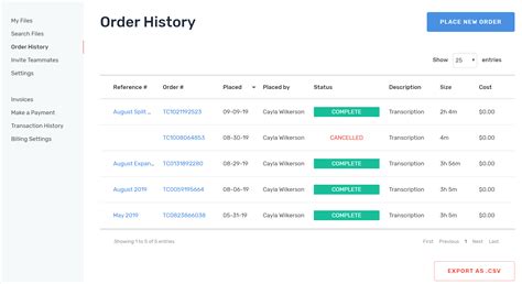 View Order History Help Center