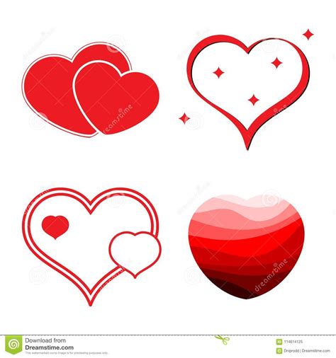 Romantic Love Symbol Of Valentine Day Stock Vector Illustration Of