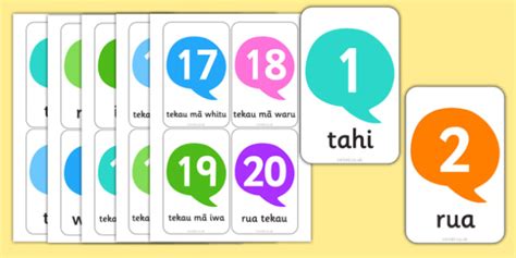 Superheroes colour by number te reo māori. FREE! - Numbers 1-20 Flash Cards Te Reo Māori