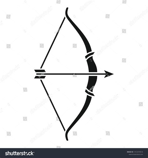 Archer Bow Icon Simple Illustration Archer Stock Vector Royalty Free