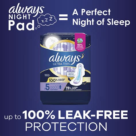 Always Ultra Thin Overnight Pads With Wings Size 5 Extra Heavy