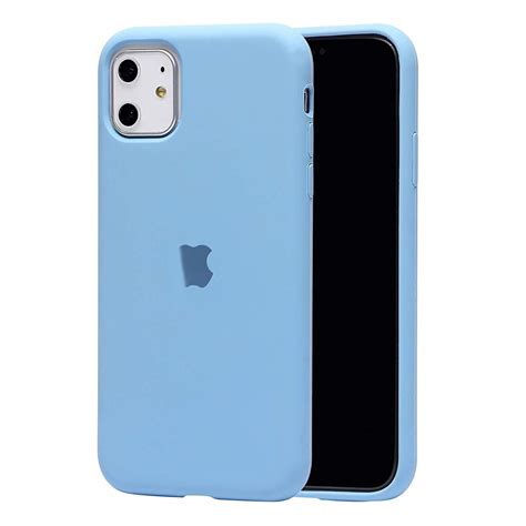 Liramark Liquid Silicone Soft Back Cover Case For Apple Iphone 11 Sky