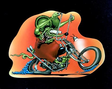 Rat Fink Sticker “overweight Bike Ride” 3 34 X 2 12“ Uv Glossy Ebay