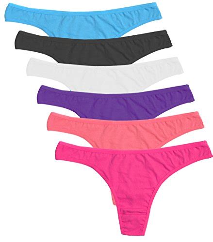 6 Pack Womens Thongs Cotton Breathable Panties Bikini Underwear Small Pricepulse