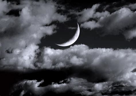 The Moon In The Night Sky Stock Illustration Illustration Of Night