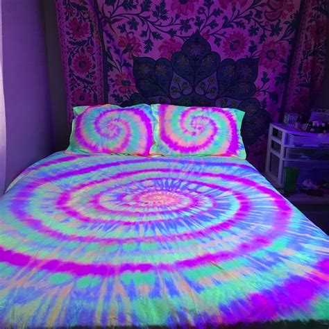 Check out our tie dye room decor selection for the very best in unique or custom, handmade pieces from our wall hangings shops. Tie Dye Bedding - Black Light Reactive Bedding - Glows ...