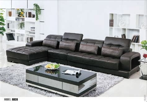 modern style white color customized size living room leather sofa