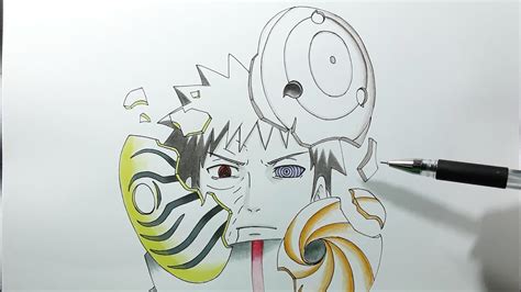 How To Draw Obito Step By Step Youtube