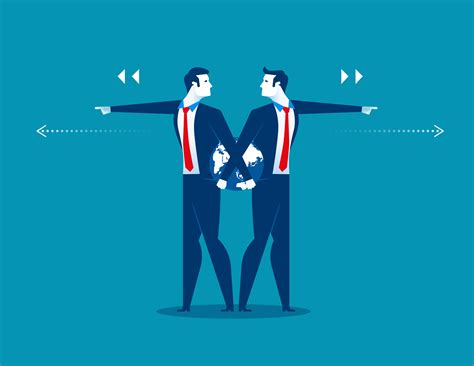 Businessmen Pointing In Different Directions 702308 Vector Art At Vecteezy