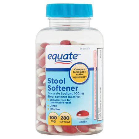 Lists the various brand names available for medicines containing docusate. 681131106771 UPC - Equate Stool Softener, Docusate Sodium ...