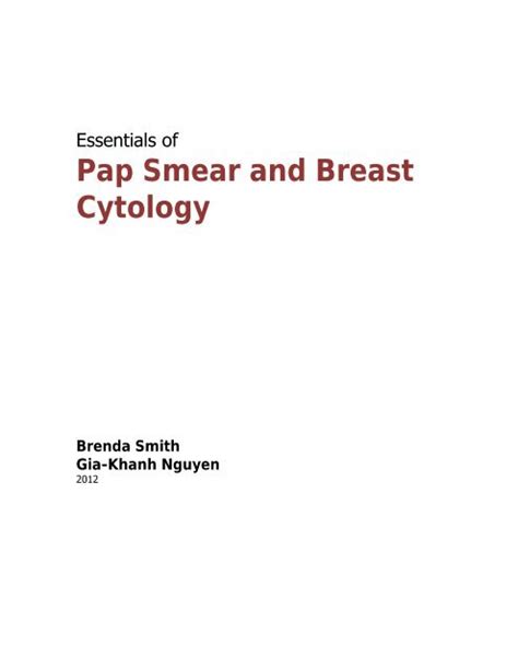 Pap Smear And Breast Cytology Pathology And Laboratory Medicine