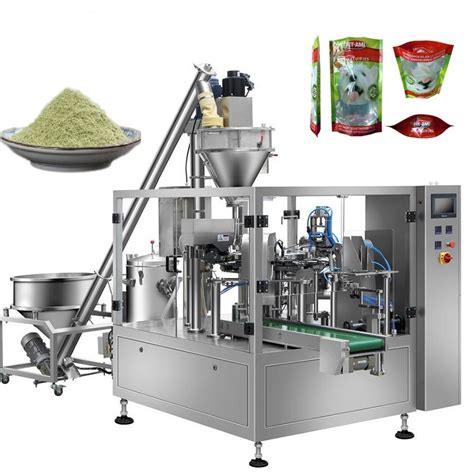 Easy To Operate Rotary Type High Speed Stand Up Pouch Doypack Zipper Bag Powder Packing Machine