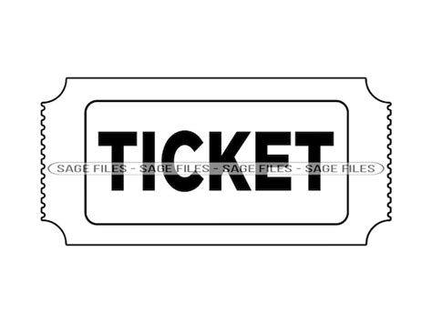 Ticket Outline Svg Ticket Svg Raffle Svg Prize Svg Party Etsy Canada