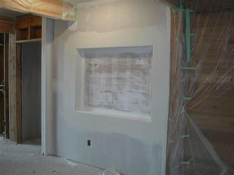 Wall cut out for tv. Television cutout | Let's Build On The Lake!