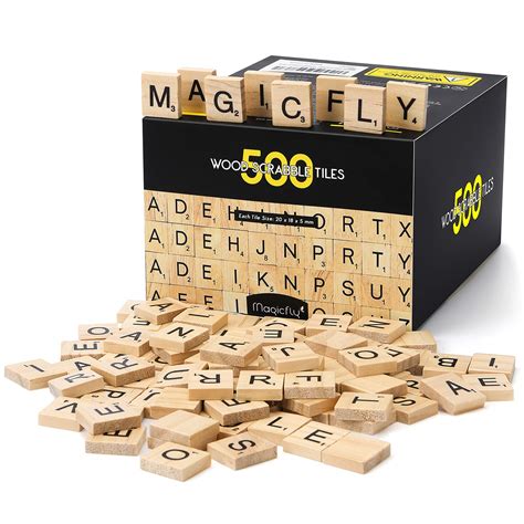 Buy Magicfly 500 Pieces Letter Tiles Wooden Scrabble Tiles For Crafts