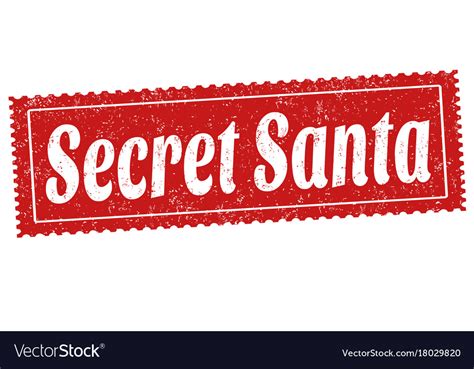 Secret Santa Sign Or Stamp Royalty Free Vector Image