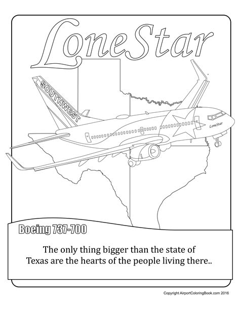 Southwest Airlines Coloring Sheets - Belinda Berube's Coloring Pages