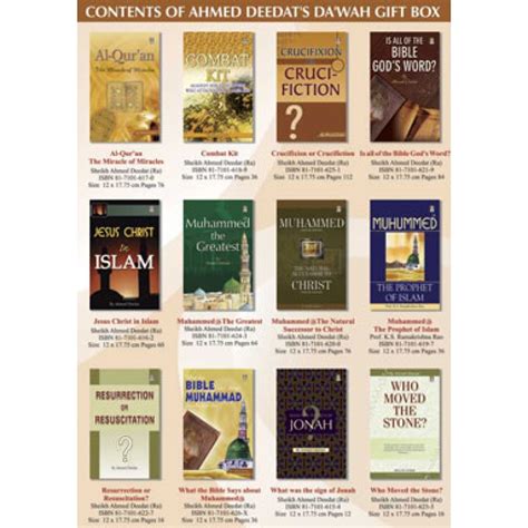 Islamic Books Ahmed Deedats Dawah T Box Contains 12 Books