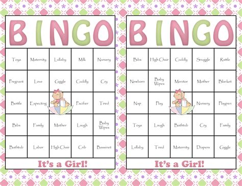 Baby Shower Bingo Cards Free Printable Baby Shower Game Bingo Card