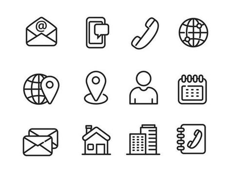 Contact Icon Set Vector Art Icons And Graphics For Free Download