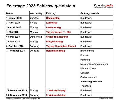 Übersicht aller gesetzlicher feiertage in deutschland. Feiertage Schleswig-Holstein 2021, 2022 & 2023
