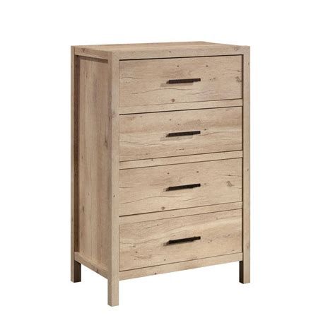Sauder Pacific View 4 Drawer Prime Oak Chest Of Drawers 44213 In X 28