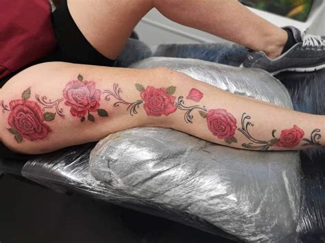 Roses Come In Many Color So They May Be A Good Fit For Full Leg Tattoo