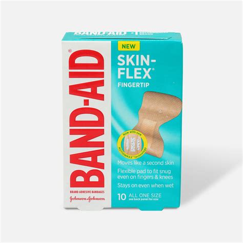Band Aid Skin Flex Adhesive Bandages Finger 10ct