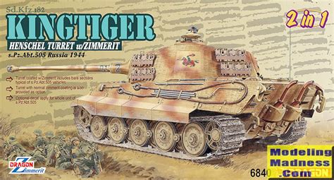 Dragon 135 King Tiger Henschel Turret Wzimmerit Previewed By Scott