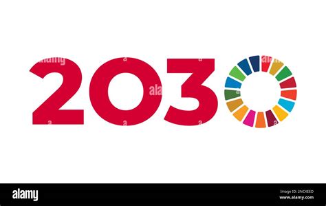 2030 Number With Sdg Color Symbol Sustainable Development Goals
