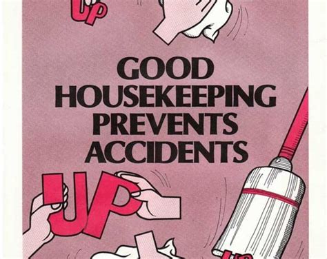 Vintage Work Safety Poster Good Housekeeping Prevents Accidents Etsy