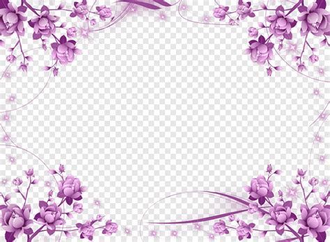 Pink Flower Decor Illustration Borders And Frames Frames Flower Purple