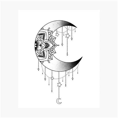 Mooncatcher Dreamcatcher With Crescent Moon And Beads Photographic Print For Sale By