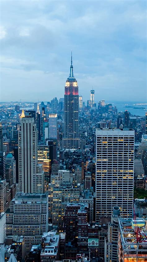 1080p Free Download New York Buildings Skyscrapers Night View