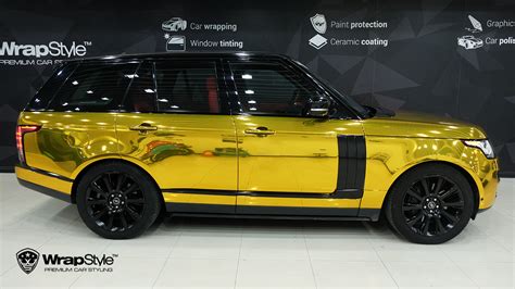 Range Rover Sport Gold Chrome Wrap Wrapstyle
